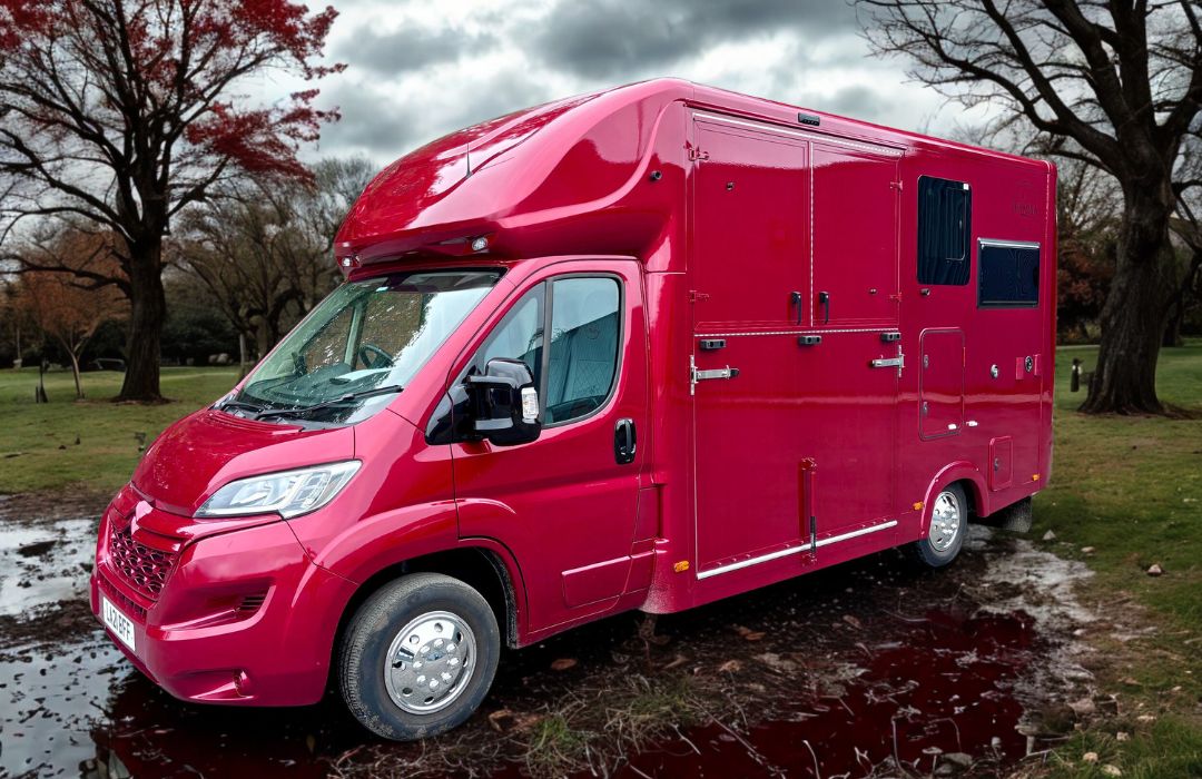 Chaigley Weekender Horsebox in metalic red Chaigley Weekender Horsebox in metalic red